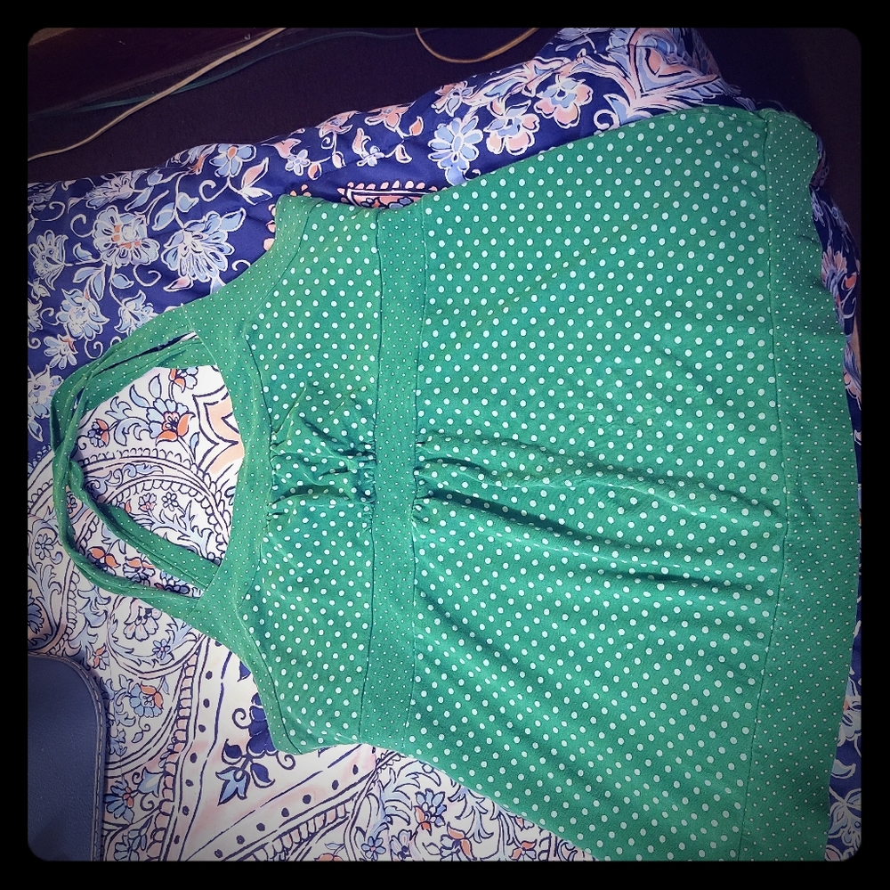 Green fashion bug tanktop